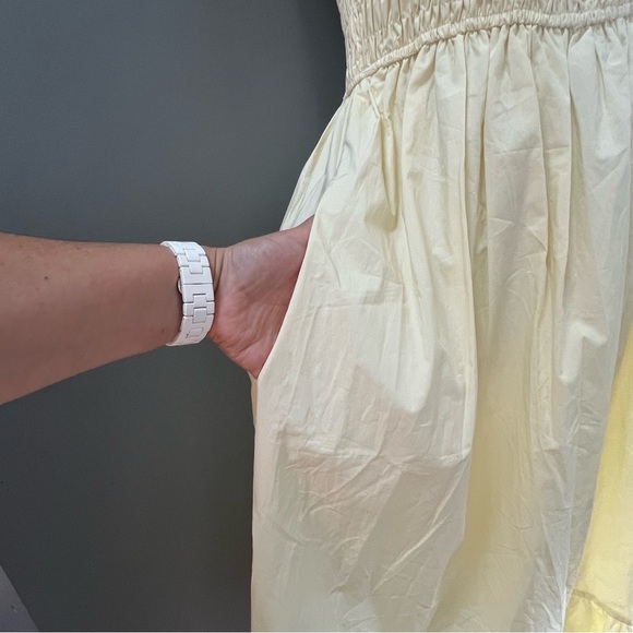 VICI Collection Fawn Smocked A-Line Midi Dress Adjustable t-straps Size Medium - Picture 5 of 12